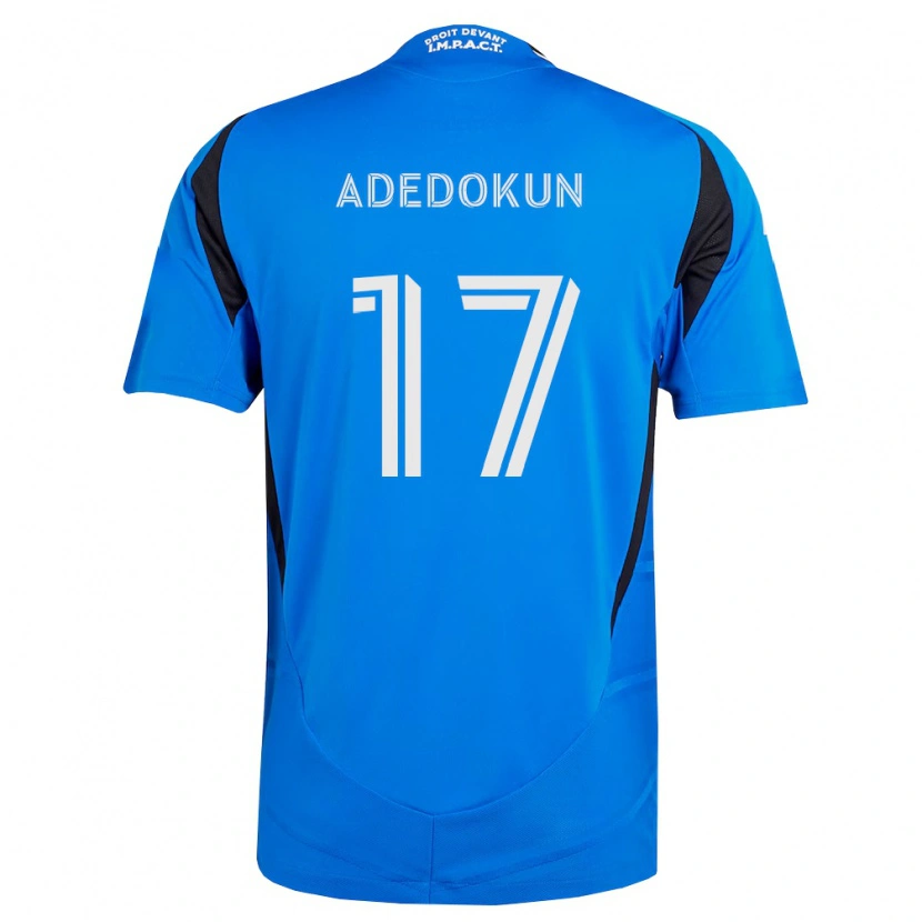 Danxen Kobiety Michael Adedokun #17 Niebieski Biały Czarny Domowa Koszulka 2026/27 Koszulki Klubowe