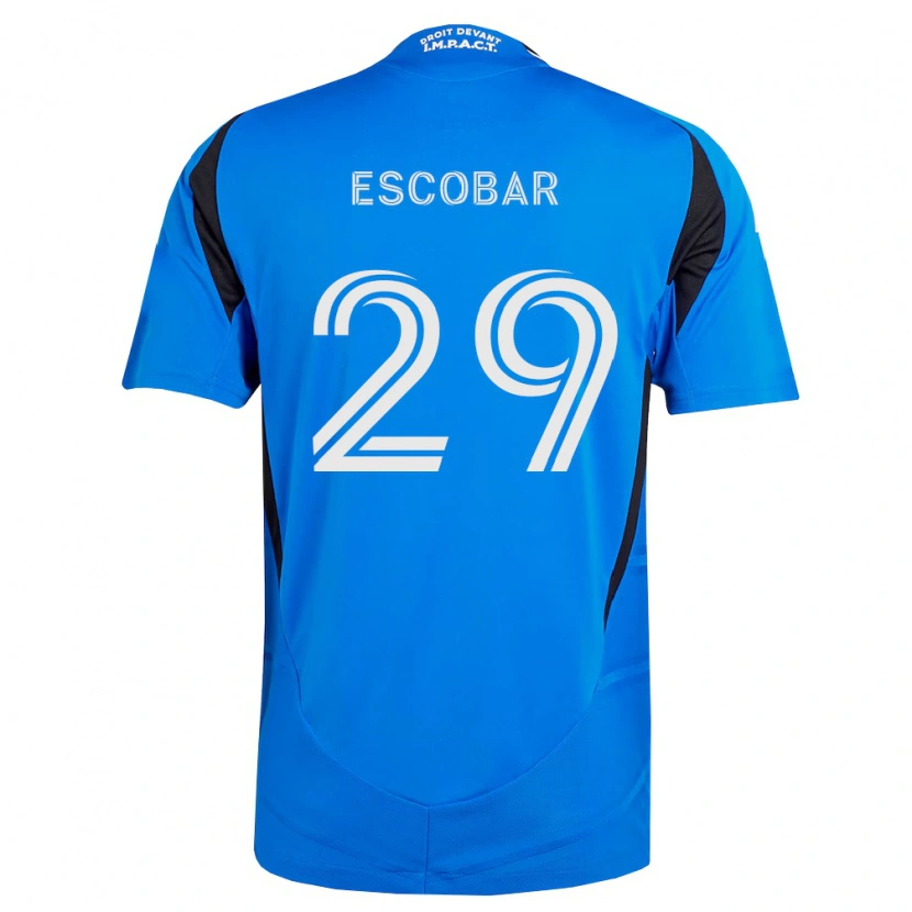 Danxen Kobiety Olger Escobar #29 Niebieski Biały Czarny Domowa Koszulka 2026/27 Koszulki Klubowe