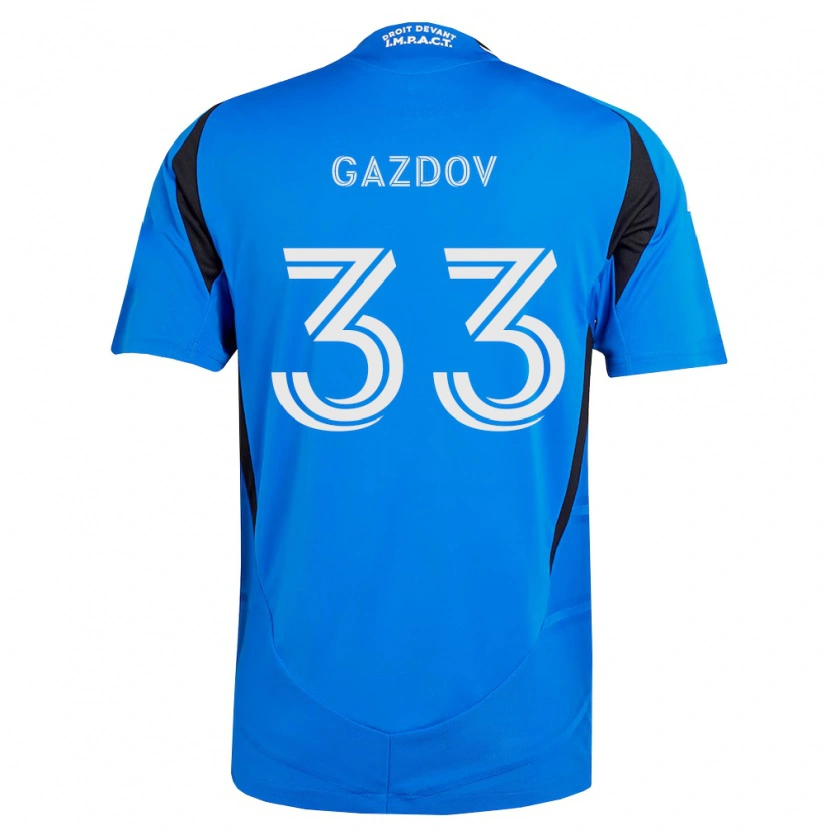 Danxen Kobiety Emil Gazdov #33 Niebieski Biały Czarny Domowa Koszulka 2026/27 Koszulki Klubowe