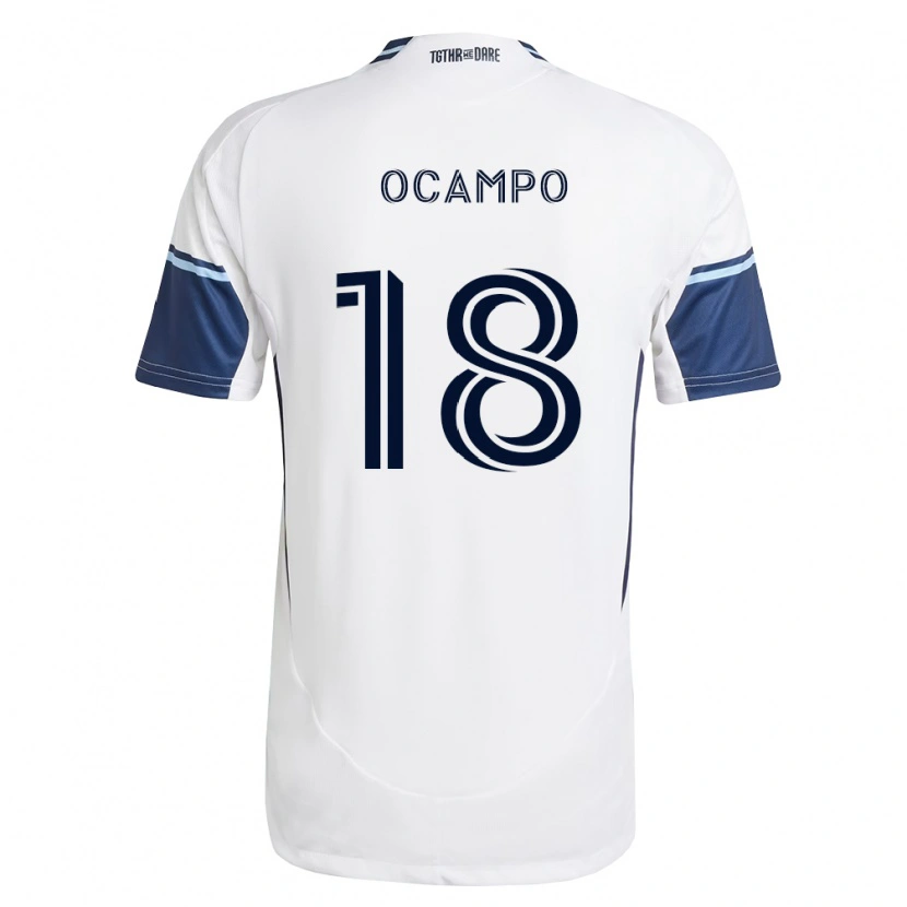 Danxen Kobiety Édier Ocampo #18 Biały Królewski Niebieski Domowa Koszulka 2026/27 Koszulki Klubowe
