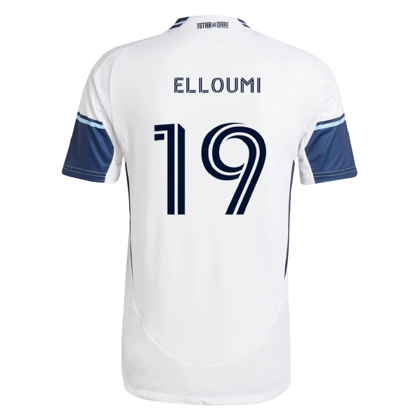 Danxen Kobiety Rayan Elloumi #19 Biały Królewski Niebieski Domowa Koszulka 2026/27 Koszulki Klubowe