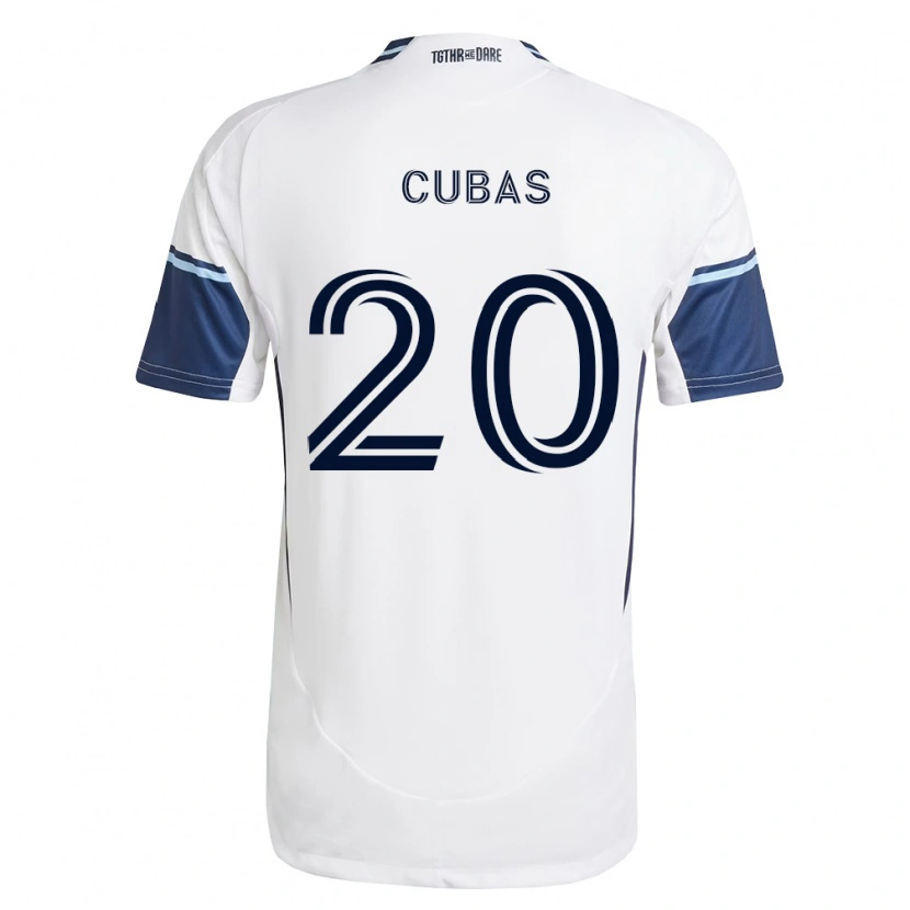 Danxen Kobiety Andrés Cubas #20 Biały Królewski Niebieski Domowa Koszulka 2026/27 Koszulki Klubowe