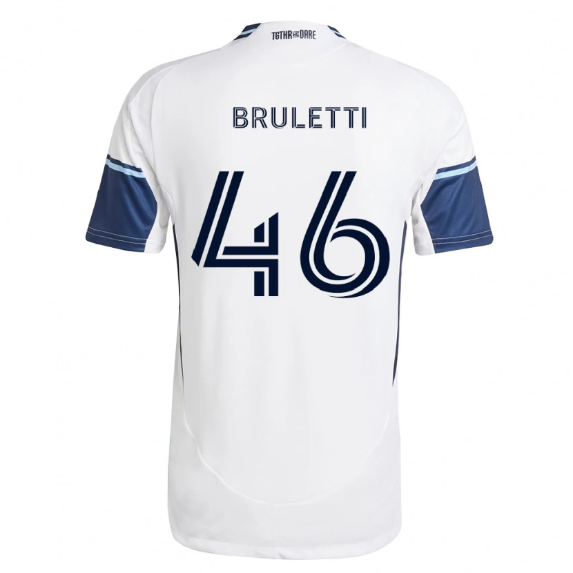Danxen Kobiety Cristiano Bruletti #46 Biały Królewski Niebieski Domowa Koszulka 2026/27 Koszulki Klubowe