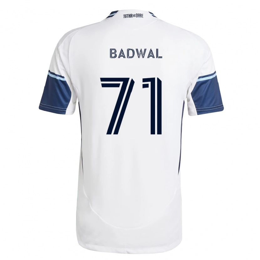 Danxen Kobiety Manav Badwal #71 Biały Królewski Niebieski Domowa Koszulka 2026/27 Koszulki Klubowe