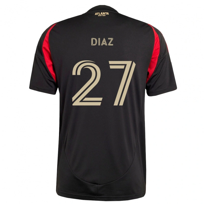 Danxen Kobiety Paulo Díaz #27 Czarny Czerwony Domowa Koszulka 2026/27 Koszulki Klubowe