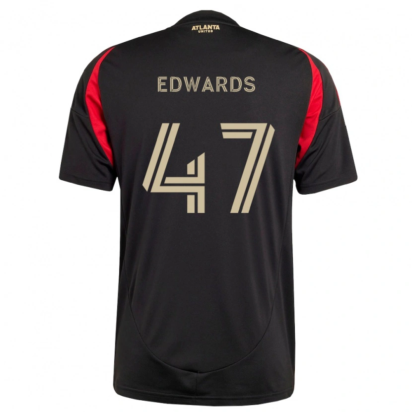 Danxen Kobiety Matthew Edwards #47 Czarny Czerwony Domowa Koszulka 2026/27 Koszulki Klubowe
