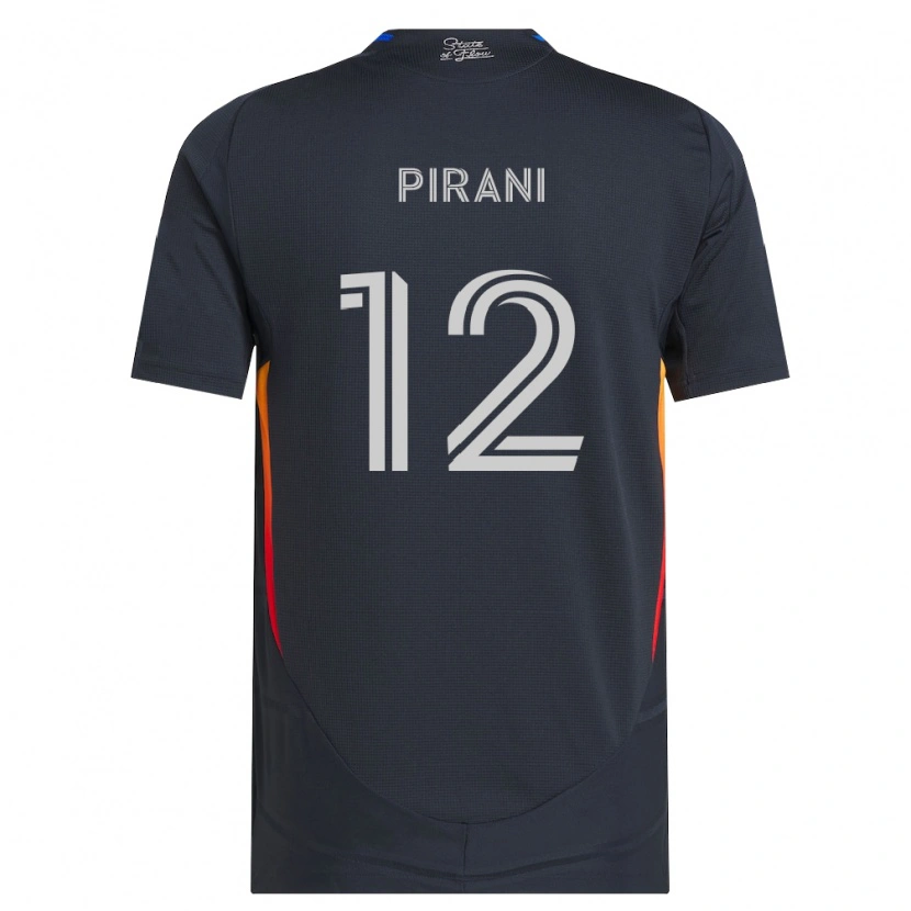 Danxen Kobiety Gabriel Pirani #12 Ciemnoszary Czerwony Domowa Koszulka 2026/27 Koszulki Klubowe