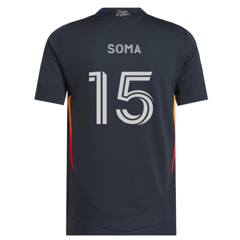 Danxen Kobiety Pedro Soma #15 Ciemnoszary Czerwony Domowa Koszulka 2026/27 Koszulki Klubowe