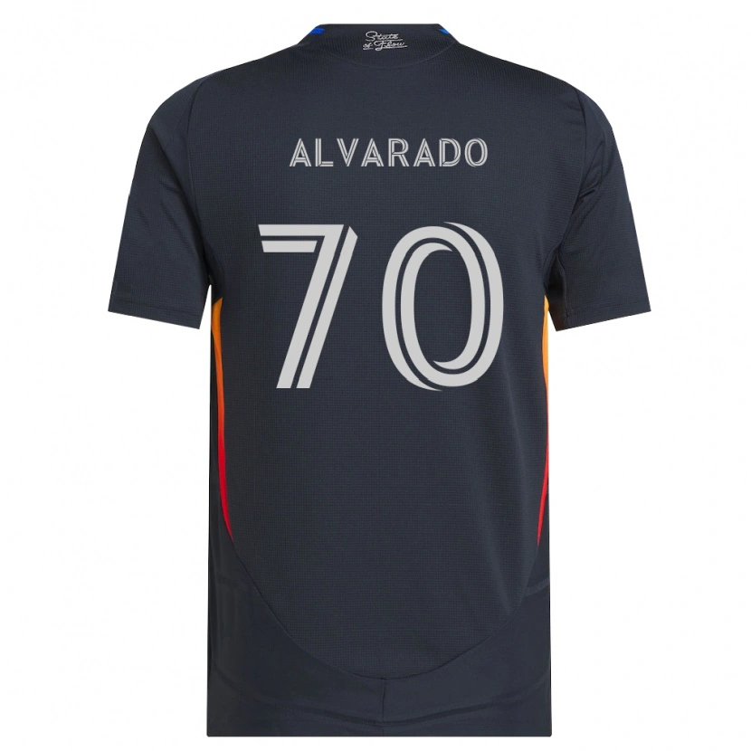 Danxen Kobiety Alejandro Alvarado #70 Ciemnoszary Czerwony Domowa Koszulka 2026/27 Koszulki Klubowe