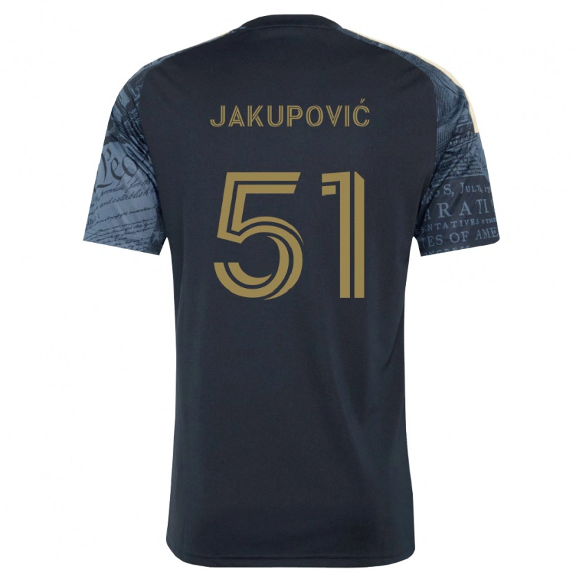 Danxen Kobiety Malik Jakupović #51 Granatowy Brązowy Domowa Koszulka 2026/27 Koszulki Klubowe
