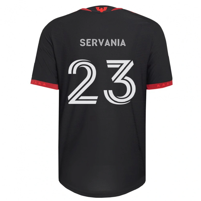 Danxen Kobiety Brandon Servania #23 Czarny Biały Czerwony Domowa Koszulka 2026/27 Koszulki Klubowe