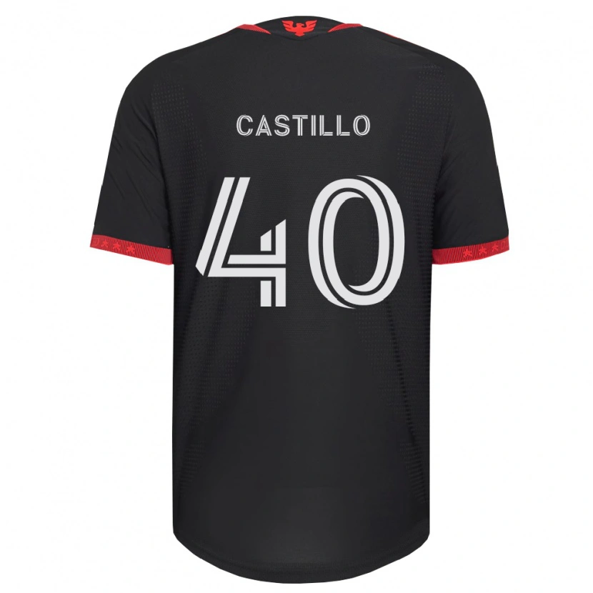 Danxen Kobiety Kamil Castillo #40 Czarny Biały Czerwony Domowa Koszulka 2026/27 Koszulki Klubowe