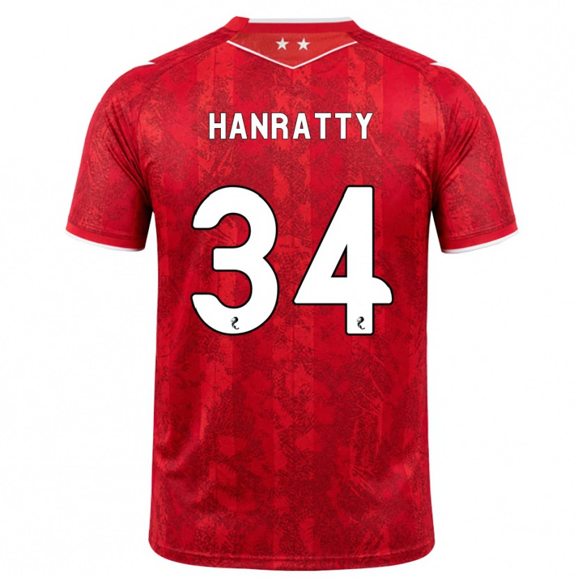 Danxen Kobiety Kevin Hanratty #34 Czerwony Biały Domowa Koszulka 2026/27 Koszulki Klubowe