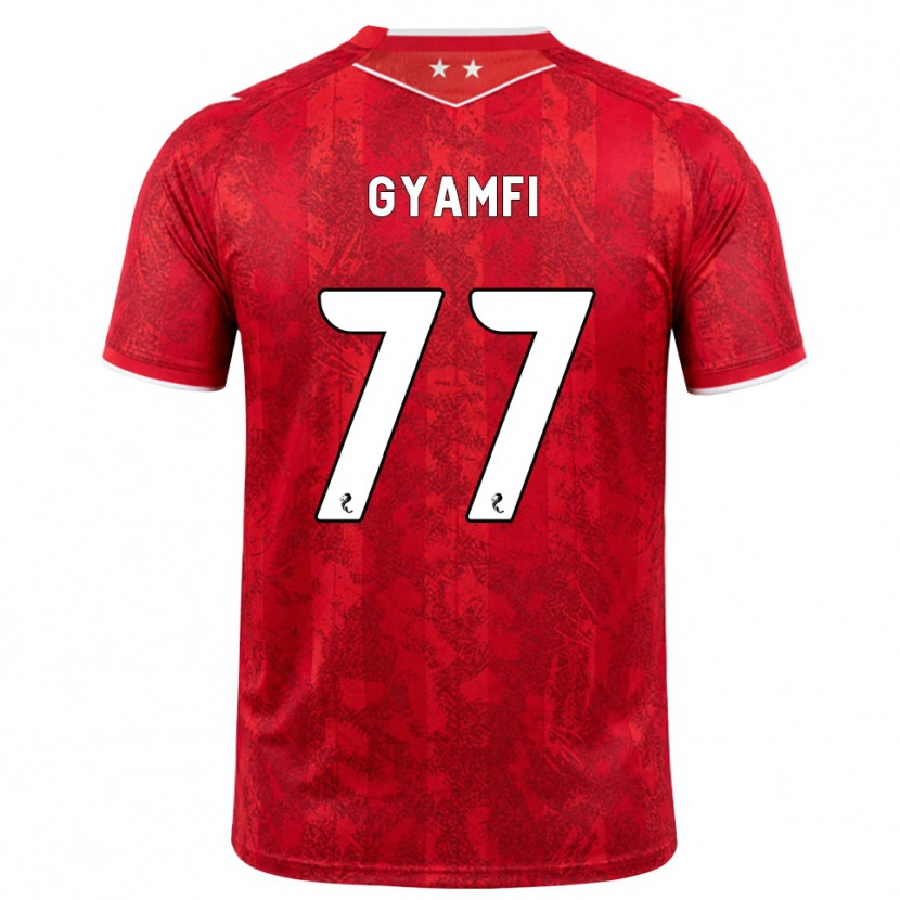 Danxen Kobiety Emmanuel Gyamfi #77 Czerwony Biały Domowa Koszulka 2026/27 Koszulki Klubowe