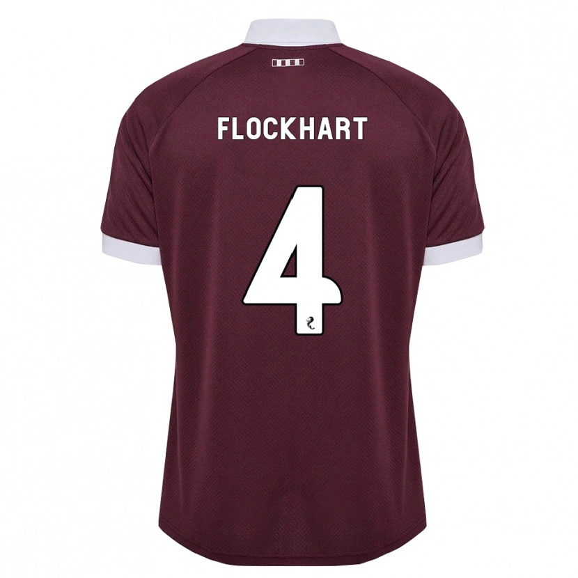 Danxen Kobiety Robbie Flockhart #4 Bordowy Biały Domowa Koszulka 2026/27 Koszulki Klubowe