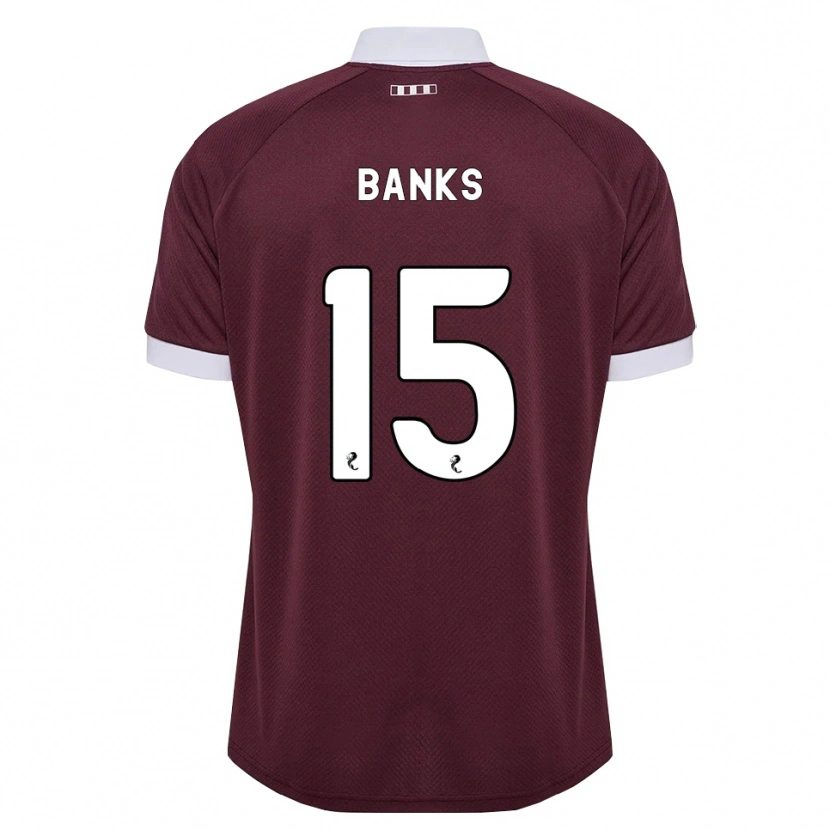 Danxen Kobiety Euan Banks #15 Bordowy Biały Domowa Koszulka 2026/27 Koszulki Klubowe