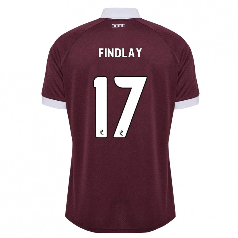 Danxen Kobiety Stuart Findlay #17 Bordowy Biały Domowa Koszulka 2026/27 Koszulki Klubowe