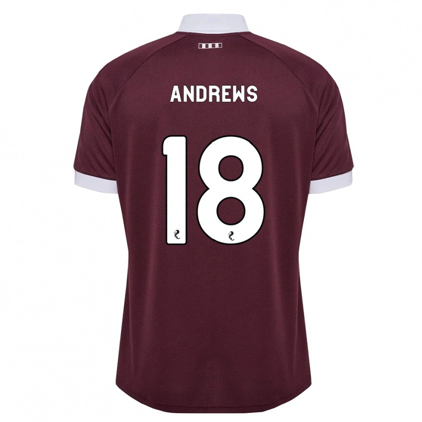 Danxen Kobiety Joely Andrews #18 Bordowy Biały Domowa Koszulka 2026/27 Koszulki Klubowe