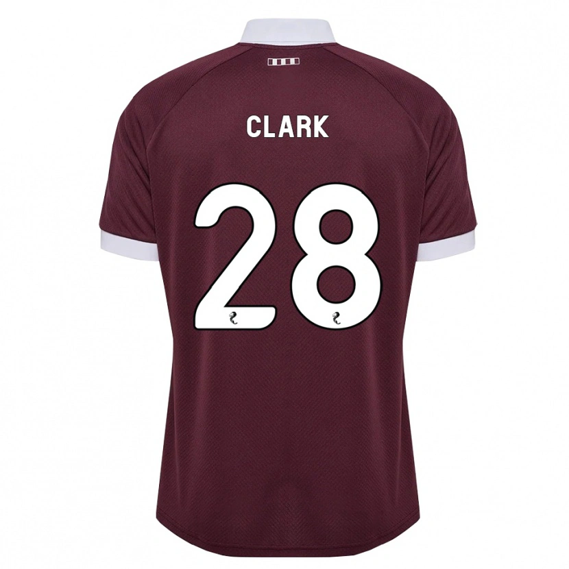 Danxen Kobiety Zander Clark #28 Bordowy Biały Domowa Koszulka 2026/27 Koszulki Klubowe