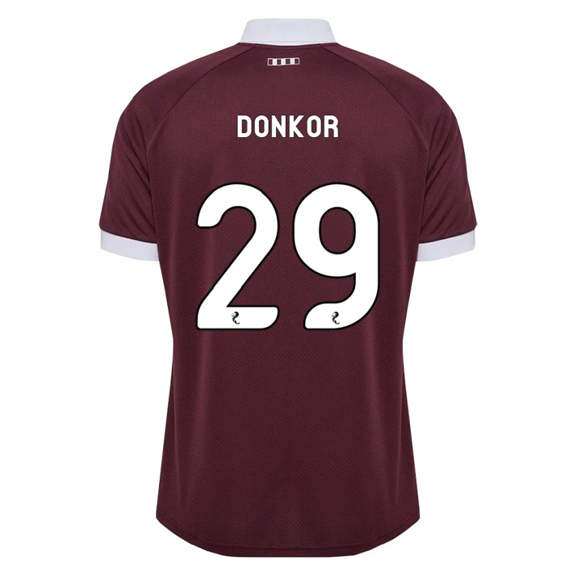 Danxen Kobiety Jaedon Donkor #29 Bordowy Biały Domowa Koszulka 2026/27 Koszulki Klubowe