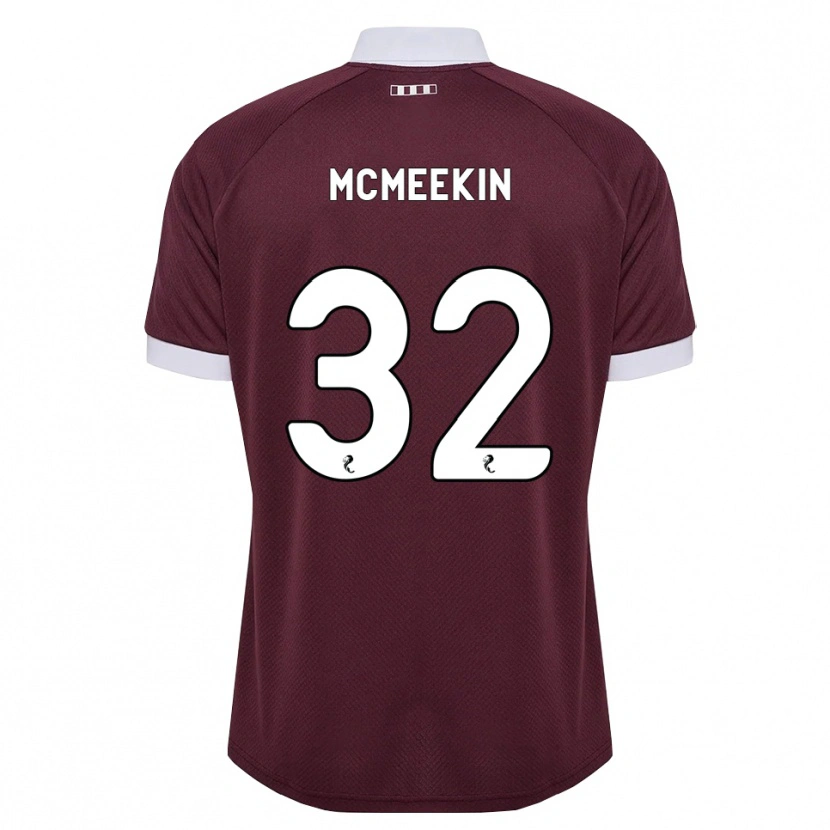 Danxen Kobiety Keir Mcmeekin #32 Bordowy Biały Domowa Koszulka 2026/27 Koszulki Klubowe