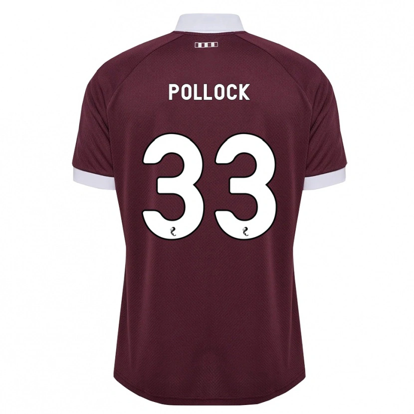 Danxen Kobiety Finlay Pollock #33 Bordowy Biały Domowa Koszulka 2026/27 Koszulki Klubowe