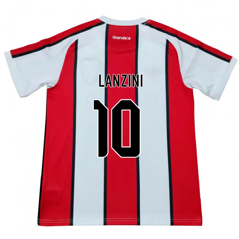 Danxen Kobiety Manuel Lanzini #10 Biały Czerwony Czarny Wyjazdowa Koszulka 2026/27 Koszulki Klubowe