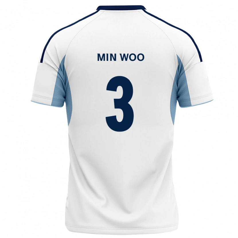 Danxen Kobiety Min-Woo Kang #3 Królewski Niebieski Biały Wyjazdowa Koszulka 2026/27 Koszulki Klubowe