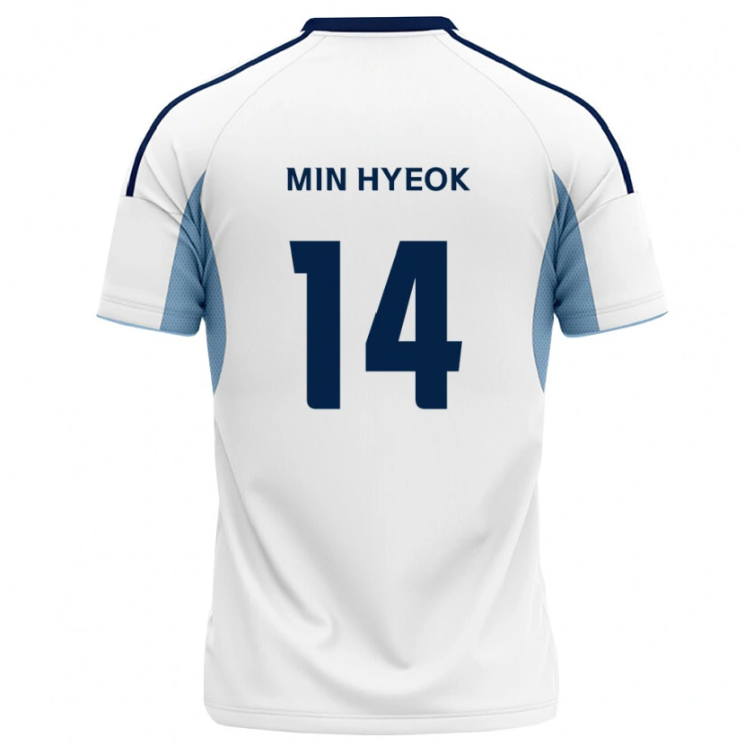 Danxen Kobiety Min-Hyeok Jeong #14 Królewski Niebieski Biały Wyjazdowa Koszulka 2026/27 Koszulki Klubowe