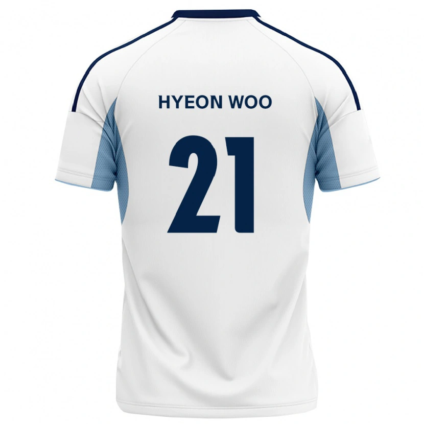 Danxen Kobiety Hyeon-Woo Jo #21 Królewski Niebieski Biały Wyjazdowa Koszulka 2026/27 Koszulki Klubowe