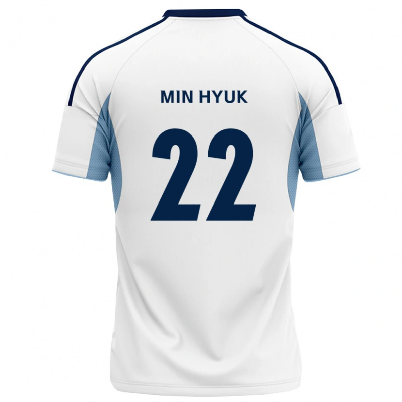 Danxen Kobiety Min-Hyuk Lee #22 Królewski Niebieski Biały Wyjazdowa Koszulka 2026/27 Koszulki Klubowe