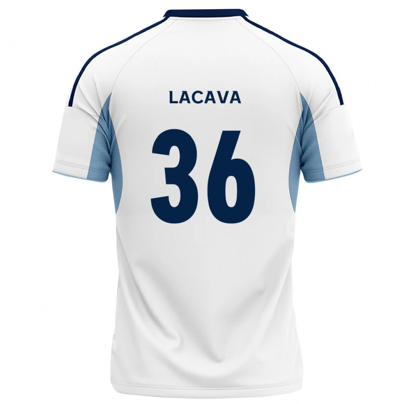 Danxen Kobiety Matías Lacava #36 Królewski Niebieski Biały Wyjazdowa Koszulka 2026/27 Koszulki Klubowe