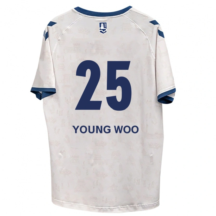 Danxen Kobiety Young-Woo Jang #25 Królewski Niebieski Biały Wyjazdowa Koszulka 2026/27 Koszulki Klubowe