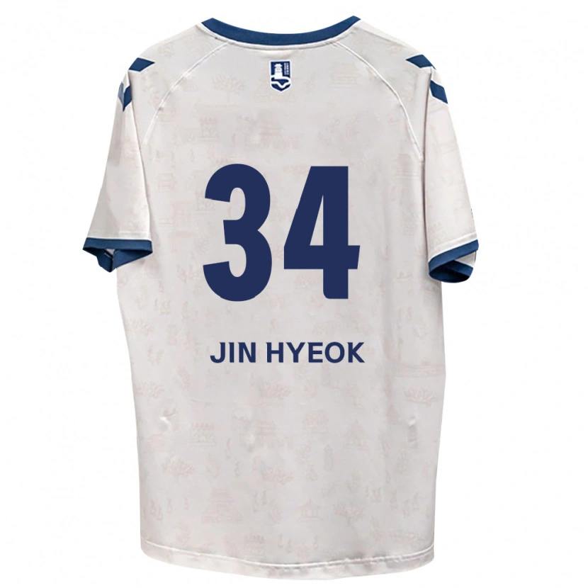 Danxen Kobiety Jin-Hyeok Choi #34 Królewski Niebieski Biały Wyjazdowa Koszulka 2026/27 Koszulki Klubowe