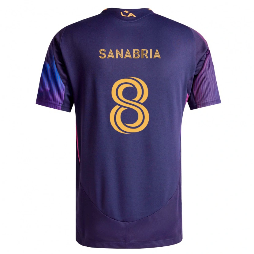 Danxen Kobiety Lucas Sanabria #8 Głęboka Purpura Żółty Wyjazdowa Koszulka 2026/27 Koszulki Klubowe