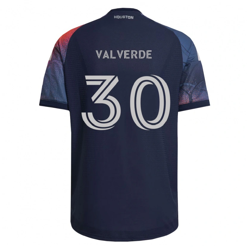 Danxen Kobiety Jefferson Valverde #30 Głęboki Niebieski Biały Pomarańczowy Wyjazdowa Koszulka 2026/27 Koszulki Klubowe