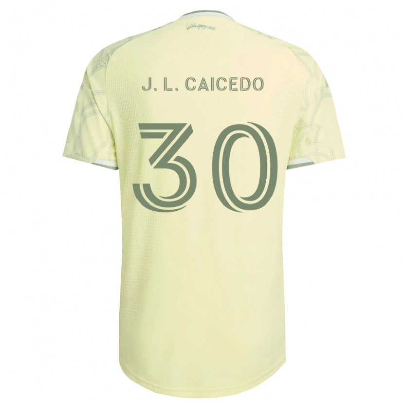 Danxen Kobiety José Caicedo #30 Beżowy Biały Wyjazdowa Koszulka 2026/27 Koszulki Klubowe