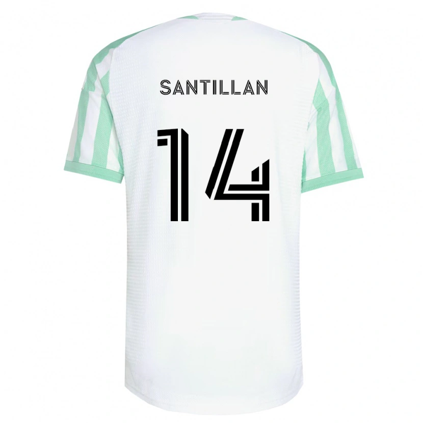 Danxen Kobiety Jonathan Santillan #14 Jasnozielony Czarny Biały Wyjazdowa Koszulka 2026/27 Koszulki Klubowe