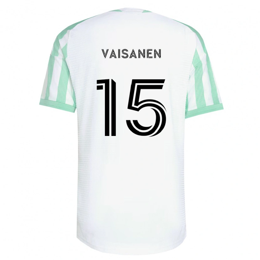 Danxen Kobiety Leo Väisänen #15 Jasnozielony Czarny Biały Wyjazdowa Koszulka 2026/27 Koszulki Klubowe