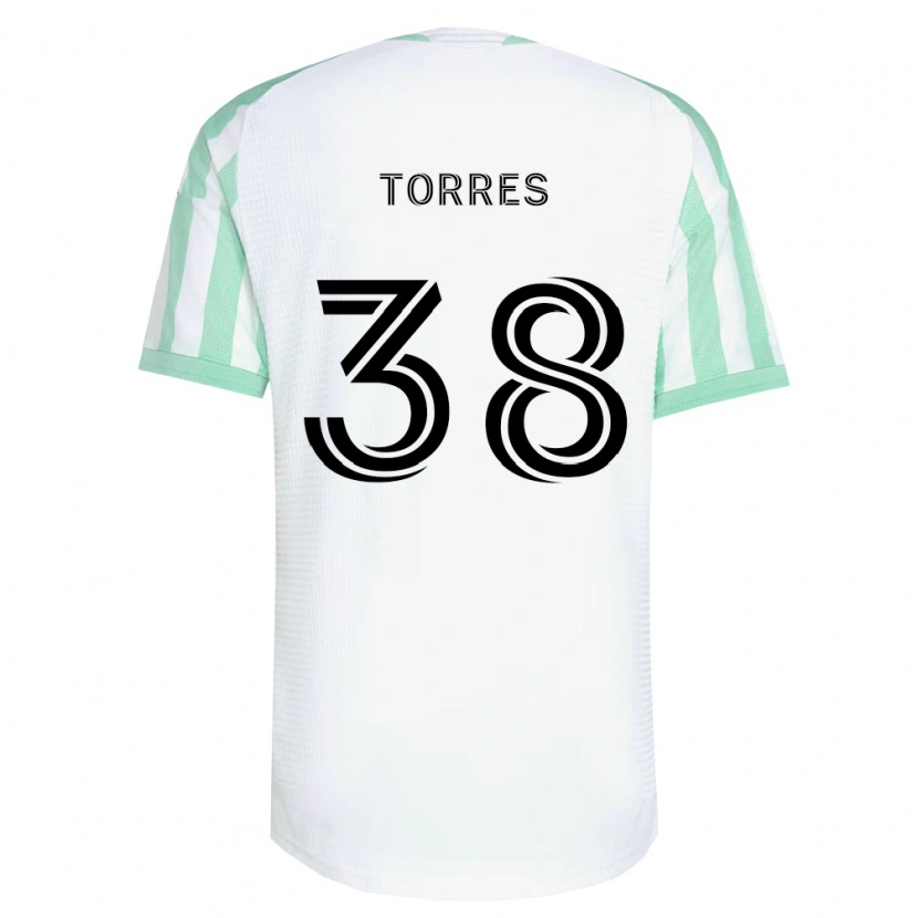 Danxen Kobiety Ervin Torres #38 Jasnozielony Czarny Biały Wyjazdowa Koszulka 2026/27 Koszulki Klubowe