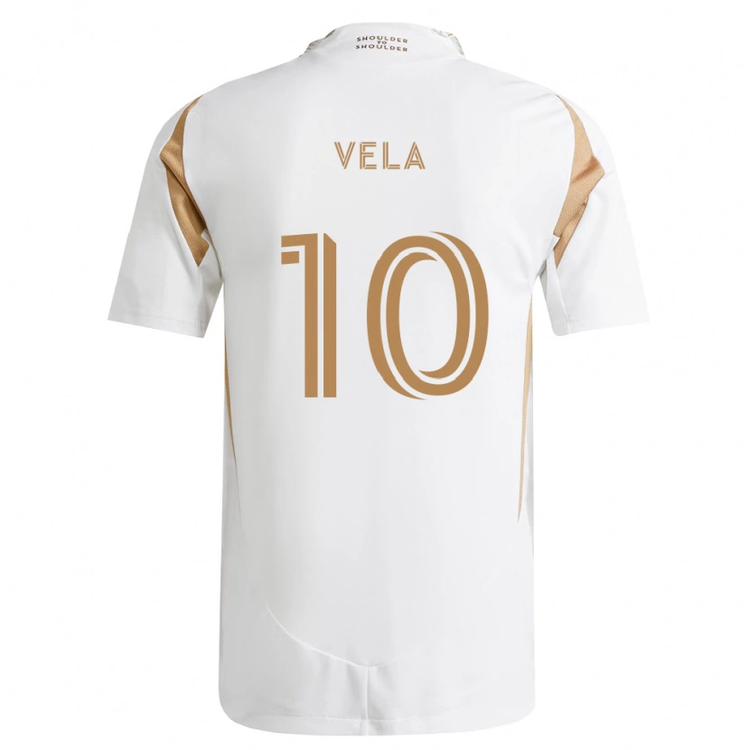 Danxen Kobiety Carlos Vela #10 Biały Brązowy Wyjazdowa Koszulka 2026/27 Koszulki Klubowe