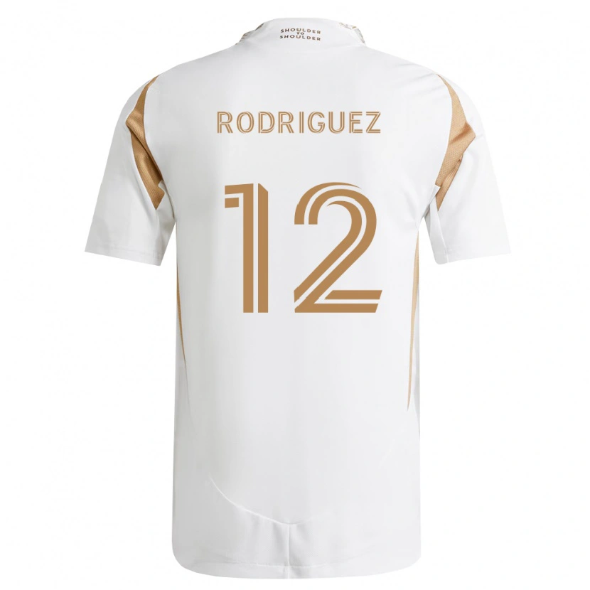 Danxen Kobiety Jeremi Rodriguez #12 Biały Brązowy Wyjazdowa Koszulka 2026/27 Koszulki Klubowe