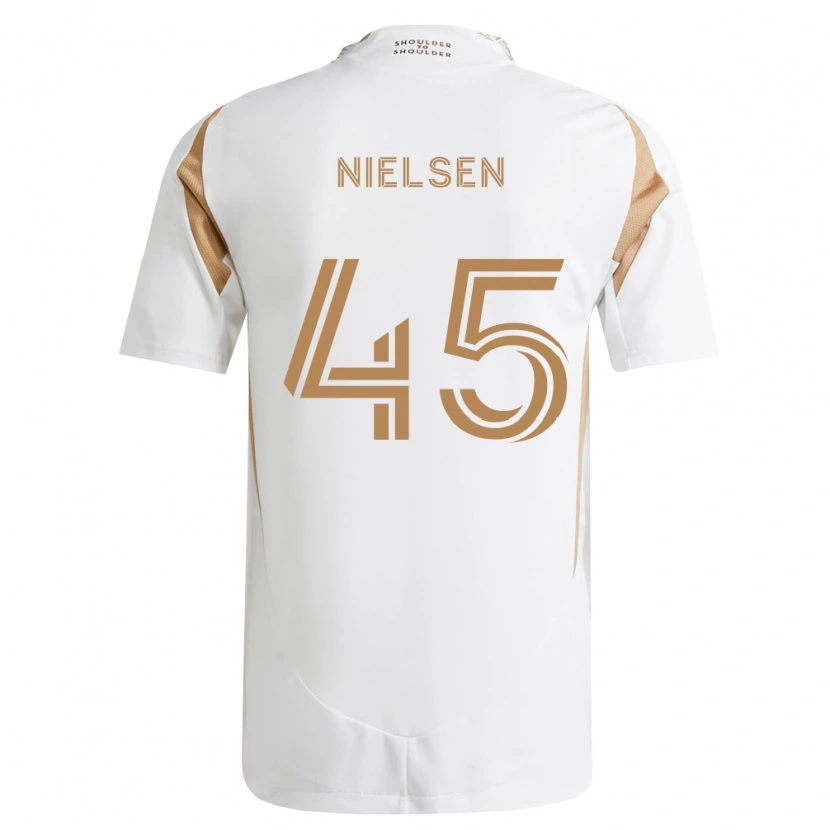 Danxen Kobiety Kenny Nielsen #45 Biały Brązowy Wyjazdowa Koszulka 2026/27 Koszulki Klubowe