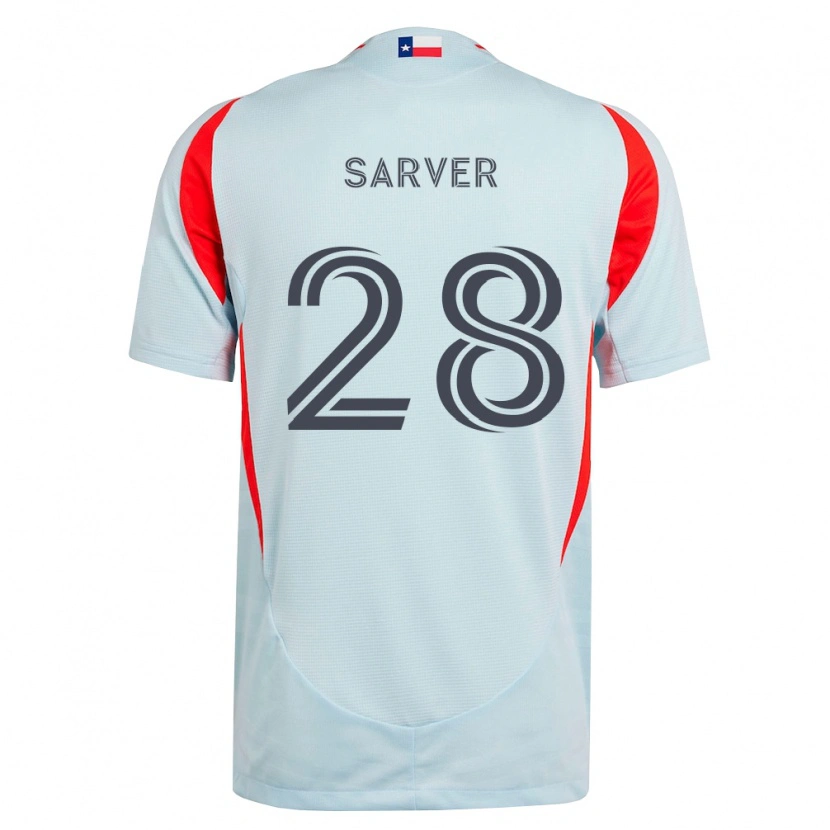 Danxen Kobiety Sam Sarver #28 Ciemnoszary Biały Czerwony Wyjazdowa Koszulka 2026/27 Koszulki Klubowe