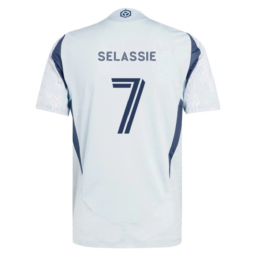 Danxen Kobiety Maren Haile-Selassie #7 Niebieski Szary Biały Wyjazdowa Koszulka 2026/27 Koszulki Klubowe