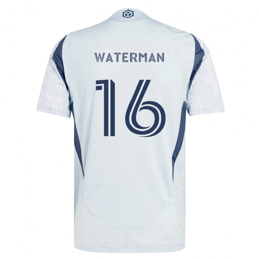 Danxen Kobiety Joel Waterman #16 Niebieski Szary Biały Wyjazdowa Koszulka 2026/27 Koszulki Klubowe