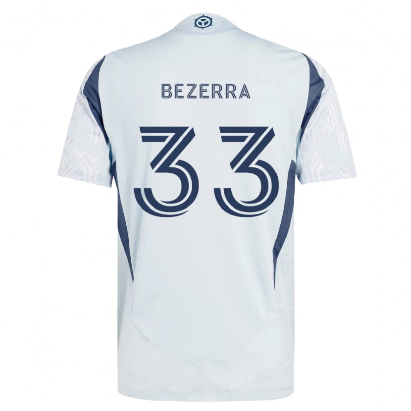Danxen Kobiety Victor Bezerra #33 Niebieski Szary Biały Wyjazdowa Koszulka 2026/27 Koszulki Klubowe