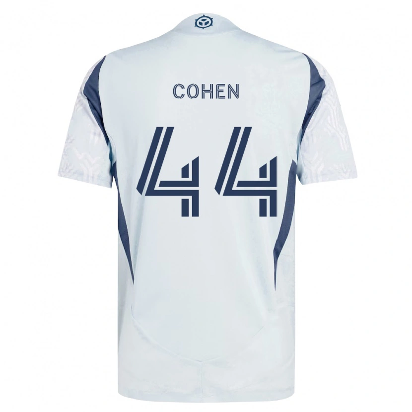Danxen Kobiety Josh Cohen #44 Niebieski Szary Biały Wyjazdowa Koszulka 2026/27 Koszulki Klubowe