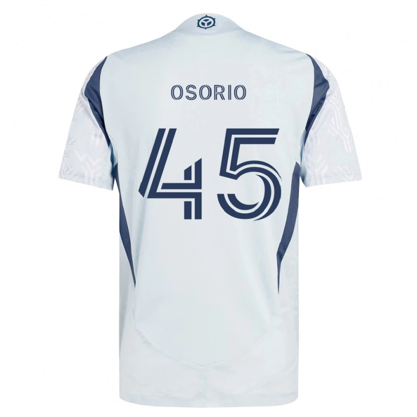 Danxen Kobiety Harold Osorio #45 Niebieski Szary Biały Wyjazdowa Koszulka 2026/27 Koszulki Klubowe