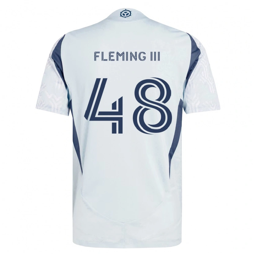 Danxen Kobiety Richard Fleming Iii #48 Niebieski Szary Biały Wyjazdowa Koszulka 2026/27 Koszulki Klubowe